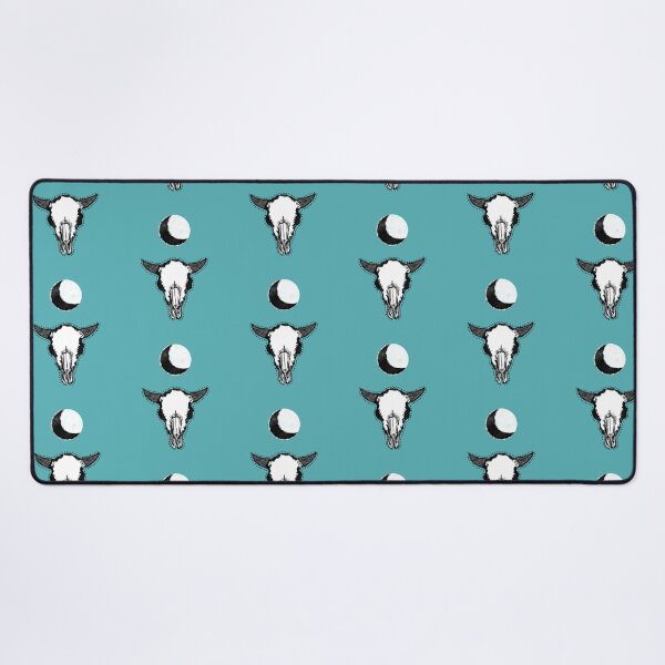 Item preview, Cattle Skull and Moon Block Print designed and sold by ConfettiCreate.