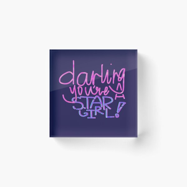 Item preview, darling, you're a stargirl graphic handwritten designed and sold by renmei-studios.
