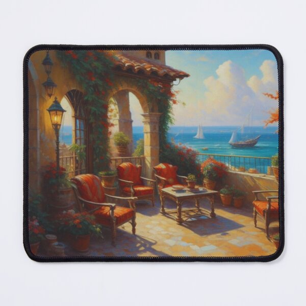 Item preview, Mediterranean Sea View Balcony Painting 4 designed and sold by nickelangelo1.
