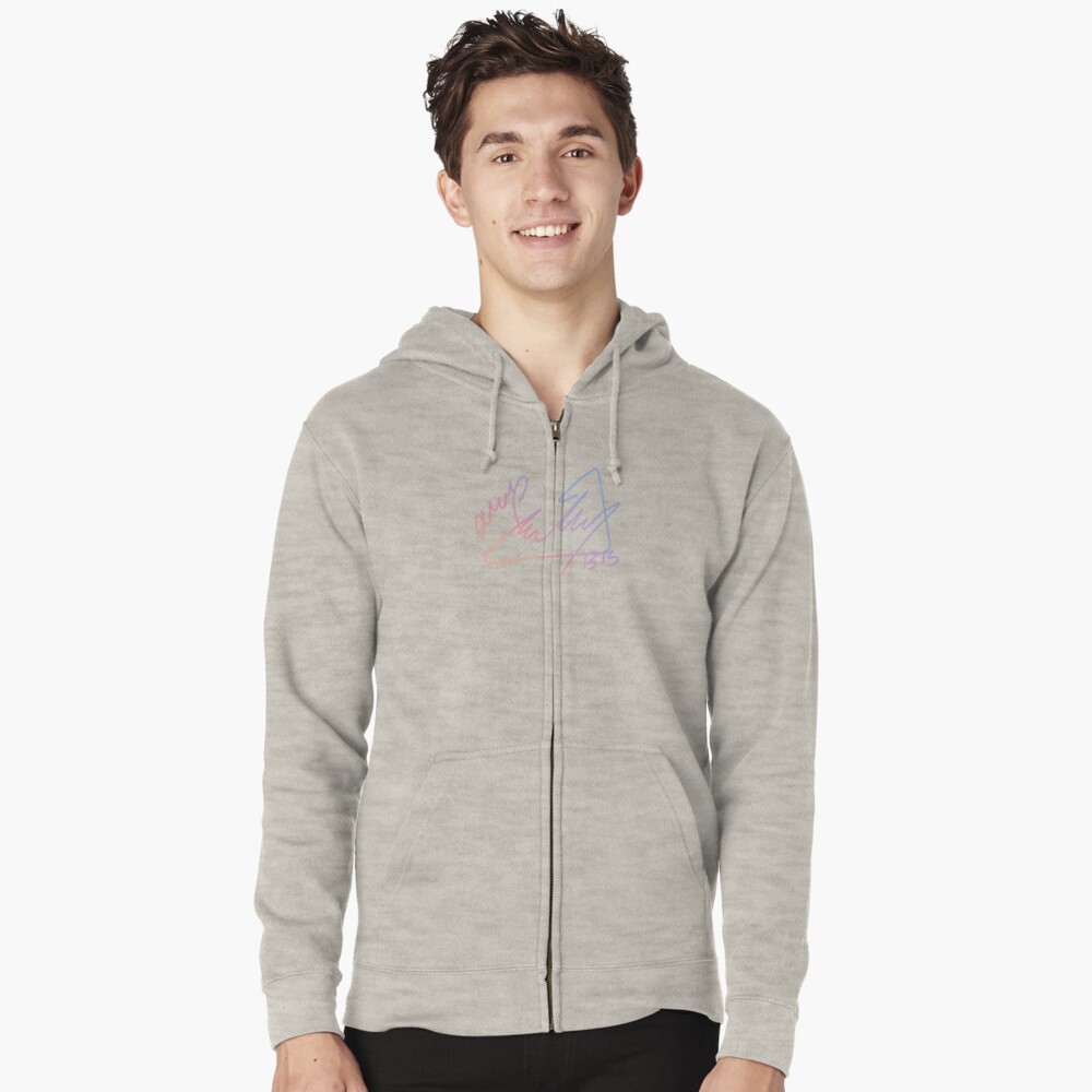 "BTS JIMIN SIGNATURE" Zipped Hoodie by imgoodimdone | Redbubble