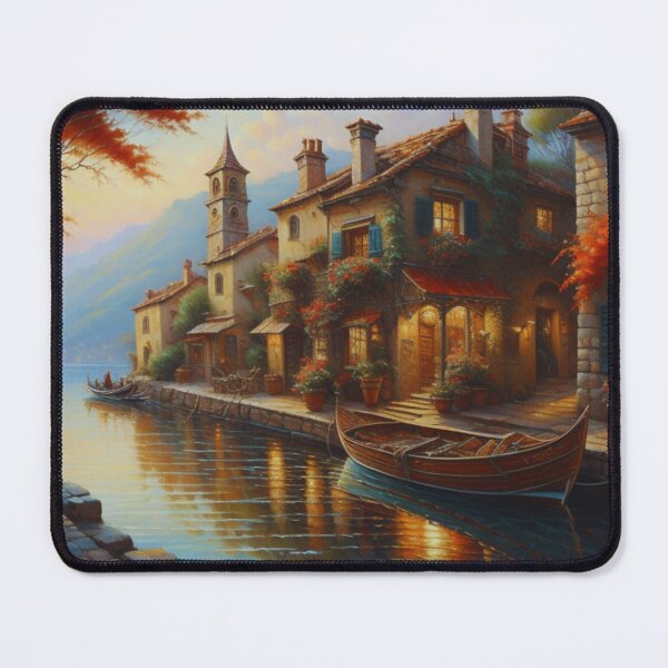 Item preview, A painting of a boat on a river designed and sold by nickelangelo1.