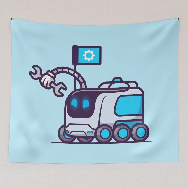 Item preview,  Cute Robot Service - Cartoon Vector Icon Illustration designed and sold by hjian8219.