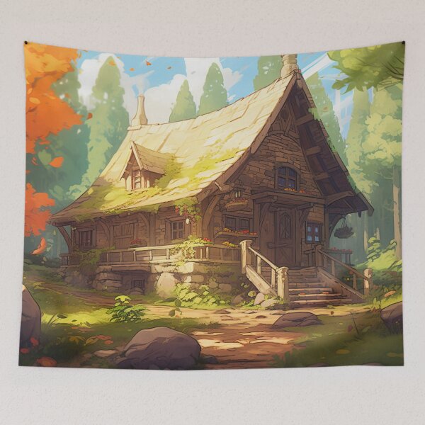 Item preview, Log cabin in a maple forest 2 designed and sold by AI-G-I-.