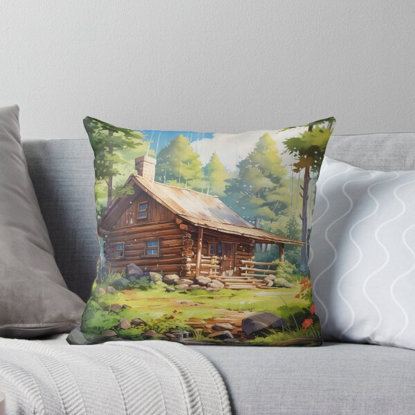 Item preview, Log cabin in a maple forest  designed and sold by AI-G-I-.