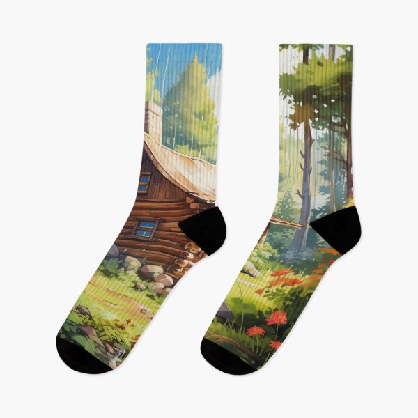 Item preview, Log cabin in a maple forest designed and sold by AI-G-I-.