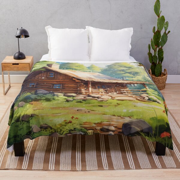 Item preview, Log cabin in a maple forest designed and sold by AI-G-I-.
