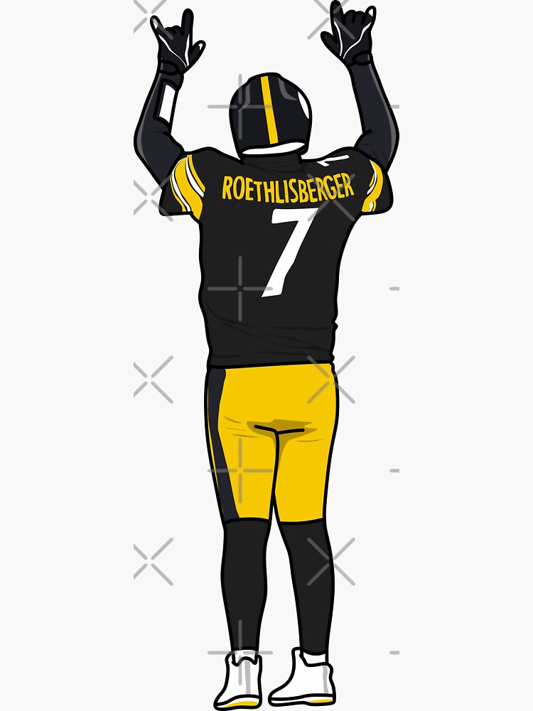 Ben Roethlisberger Jersey Sticker for Sale by WalkDesigns