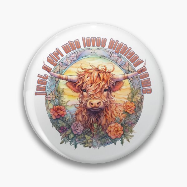 Item preview, Just a Girl who loves highland cows quote with a cow image designed and sold by melyD74.