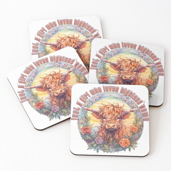 Item preview, Just a Girl who loves highland cows quote with a cow image designed and sold by melyD74.