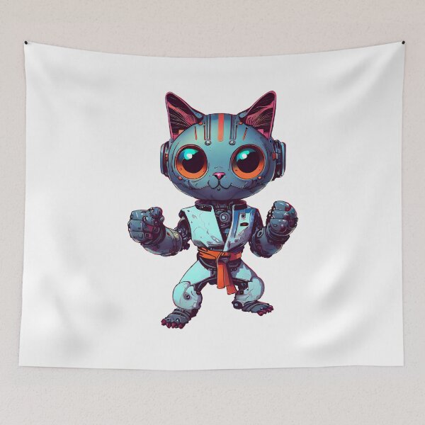 Item preview, Robo-Karate Cat! designed and sold by kukamatsu.