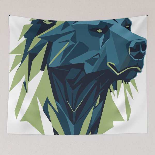 Item preview, Polygon Bear Head Print Design designed and sold by dakaseli.
