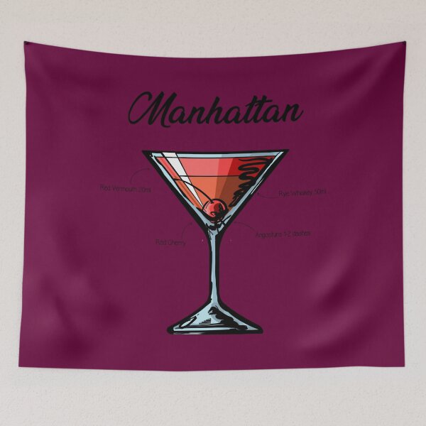 Item preview, Manhattan Cocktail Recipe 	 	 designed and sold by xoowjwyjx0.