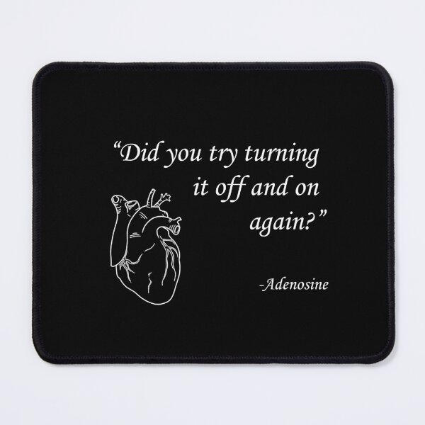 Item preview, Adenosine - Heart Black and White designed and sold by glykodon.