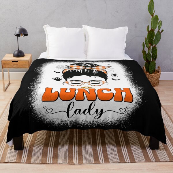 Item preview, Lunch Lady Back To School Messy Bun Funny Halloween T-Shirt designed and sold by KGN CREATIVITY.