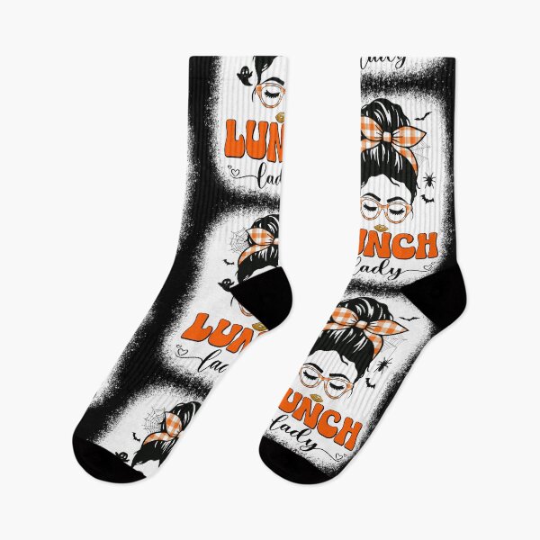 Item preview, Lunch Lady Back To School Messy Bun Funny Halloween T-Shirt designed and sold by KGN  CREATIVITY.