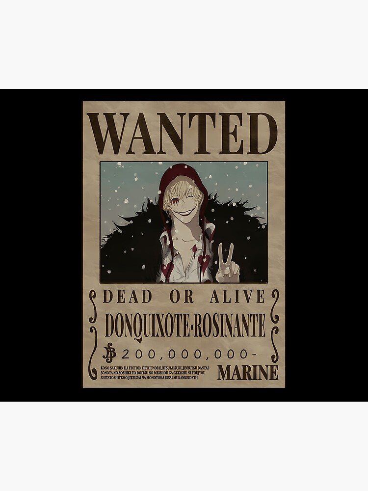 Donquixote Rosinante Wanted One Piece Corazon Bounty Poster