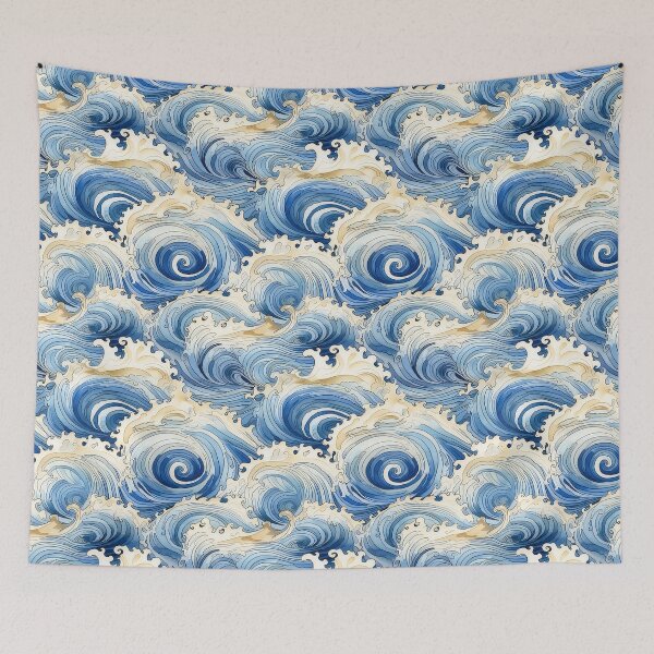 Item preview, wave & vortex pattern designed and sold by normal-design.