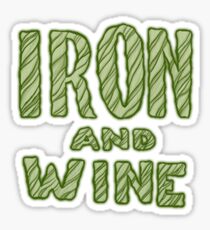IRON and wine Sticker