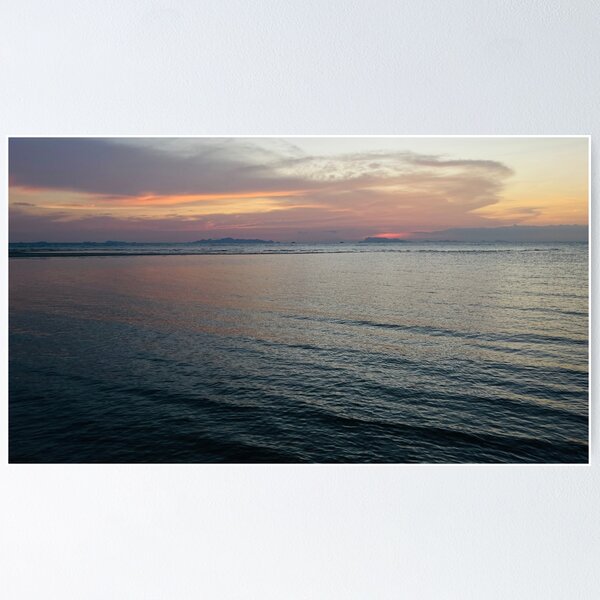 Colourful orange Sunset in Koh Samui Thailand Poster