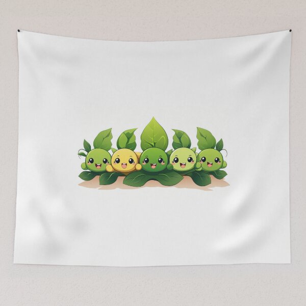 Item preview, Cartoon pea pod with happy faces designed and sold by LubosChlubny.
