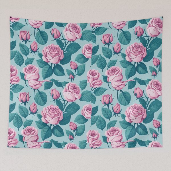 Item preview, pink roses, "Roses: Nature's delicate poetry, unfolding its petals to reveal the secrets of love." designed and sold by Sober-dogs.