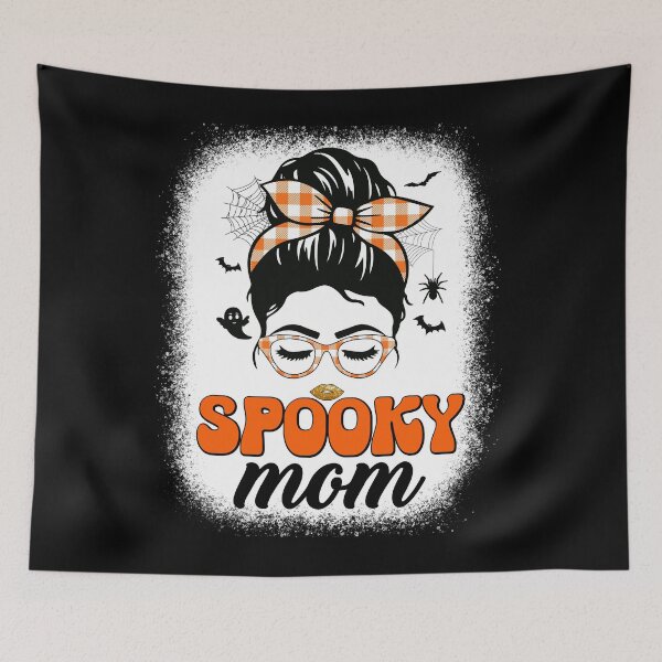 Item preview, Spooky Mom Messy Bun Funny Halloween T-shirt designed and sold by KGN  CREATIVITY.