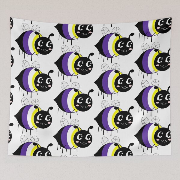Item preview, Bee Proud Nonbinary  designed and sold by HarveyHandcraftsandDesigns.