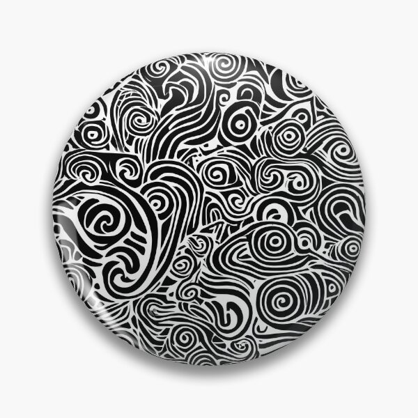 Item preview, Intricate Monochrome Doodle - Captivating Black and White Pattern designed and sold by cocomikozza.