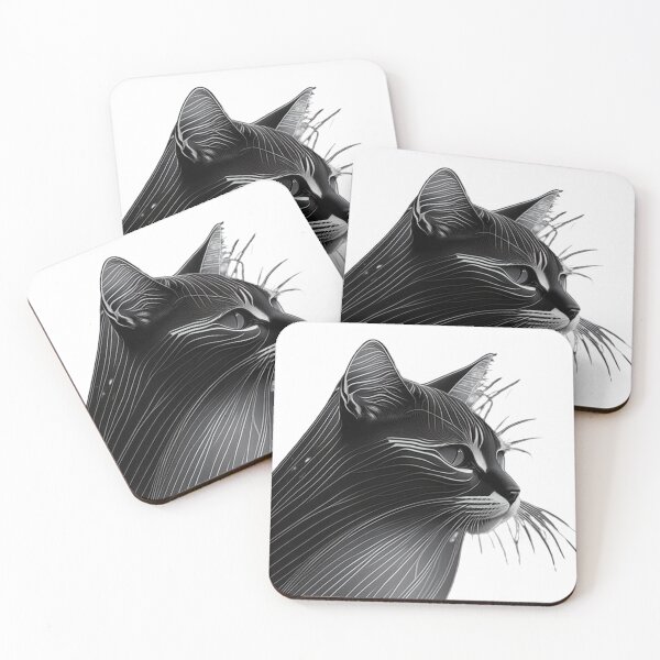 Item preview, Black cat , lines, minimalism  designed and sold by Arte-Vivo.