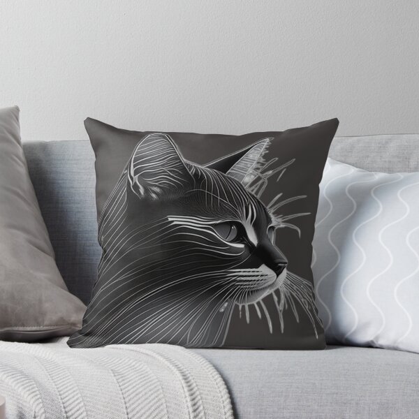 Item preview, Black cat , lines, minimalism  designed and sold by Arte-Vivo.