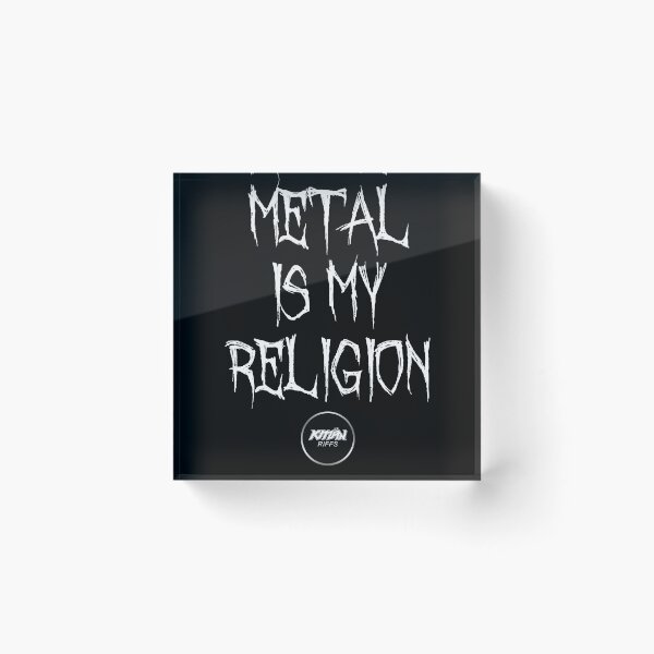Artikelvorschau, Metal Is My Religion – GROSSE VERTIKALE – WEISS entworfen und verkauft von KmanRiffs.