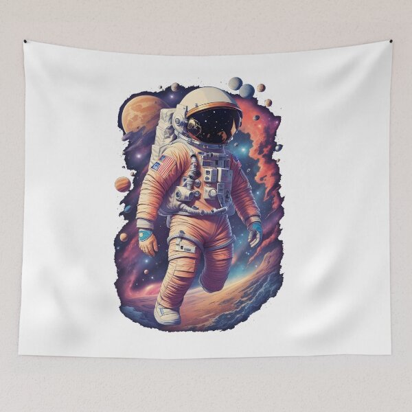 Item preview, astronaut in space designed and sold by BearsAndSkulls.