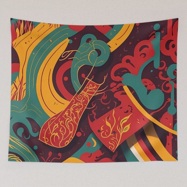 Item preview, Dynamic Color Splash - Vibrant Random Shapes in Bold Hues designed and sold by cocomikozza.