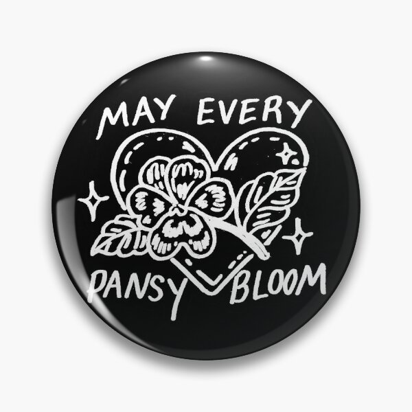 Item preview, may every pansy bloom (black) designed and sold by theo cook.