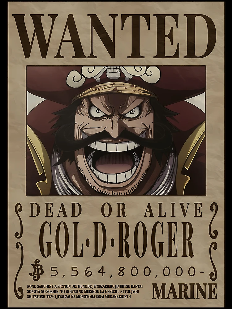 One Piece] Official Navy Wanted Posters Gol D. Roger – Otaku