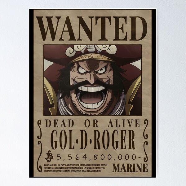 Gol D Roger Gold Anime Yellow Pirate Gold Roger One Piece Matte Finish  Poster Paper Print - Animation & Cartoons posters in India - Buy art, film,  design, movie, music, nature and