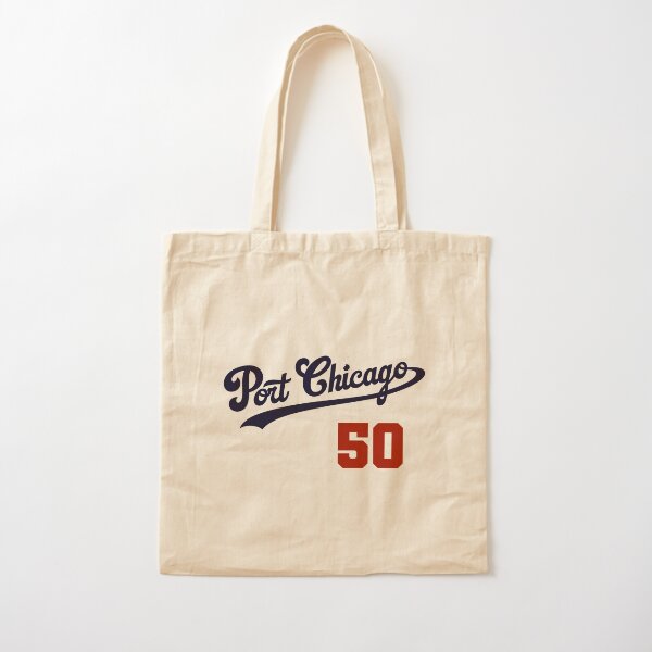 Port Chicago 50 Graphic (Navy/Red) Cotton Tote Bag