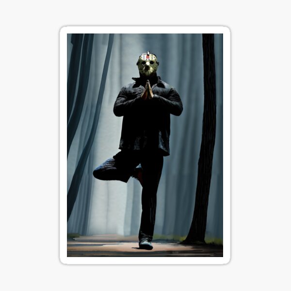 Horrifying Yoga Tree Pose - Watercolor Sticker