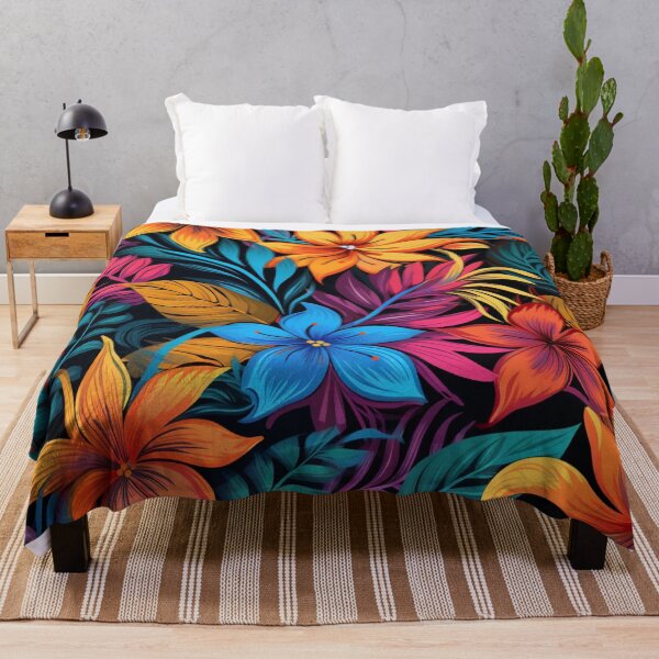 Item preview, Tropical Haven Flowers Pattern designed and sold by Myra365Art.