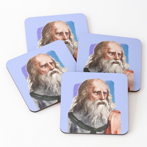 Item preview, Greek Philosopher Plato - blue - illustration  designed and sold by Litstoy.