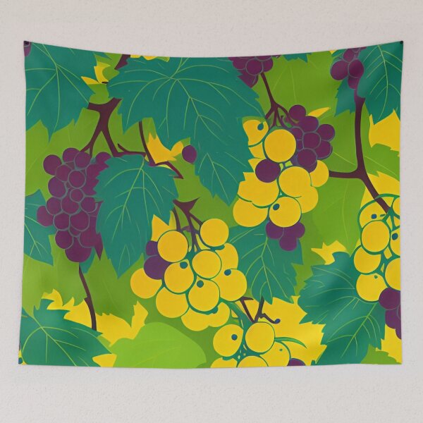 Item preview, Grapes in Green and Blue Pattern designed and sold by UllaSformat.