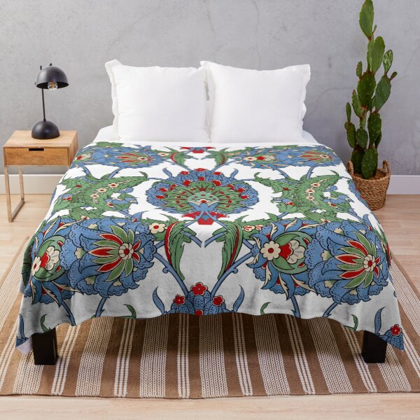 Item preview, Boho,bohemian,blue flowers,butterflies,iznik,ottoman ,floral art designed and sold by MariaMarinova.