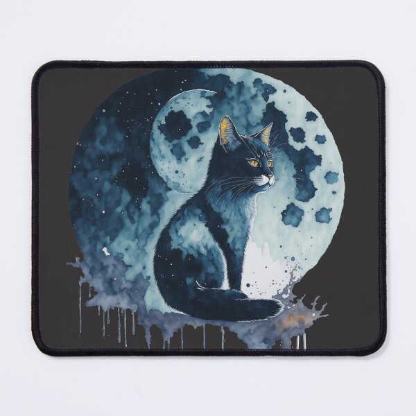 Item preview, Cat with moon designed and sold by Digitalcipart.
