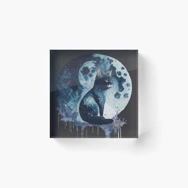 Item preview, Cat with moon designed and sold by Digitalcipart.