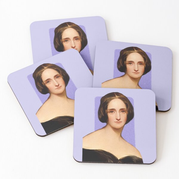 Item preview, English Novelist Mary Shelley - purple - illustration  designed and sold by Litstoy.