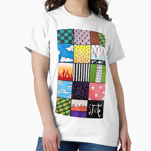 Aperçu de l'œuvre Carrés de motif de tueur de démons créée et vendue par SavannaHandmade.