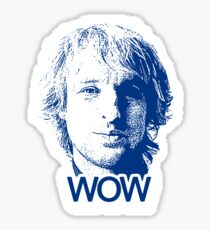 Owen Wilson "Wow" - Blue on White Sticker