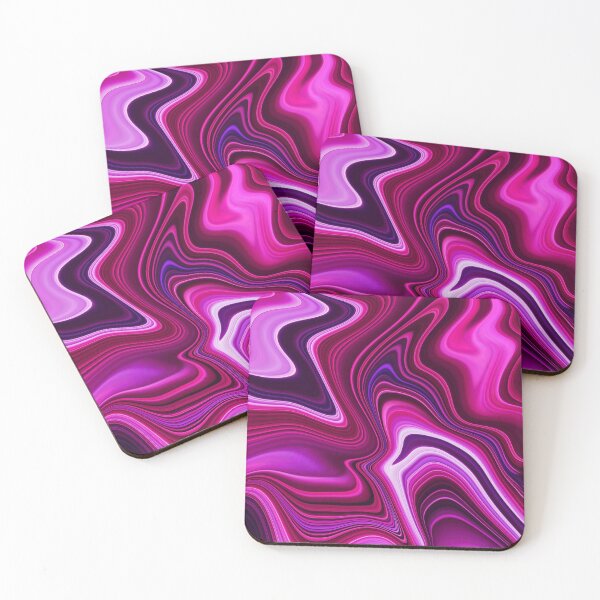 Item preview, Gorgeous shinny pink and purple liquid paint marble pattern designed and sold by 1Celery.