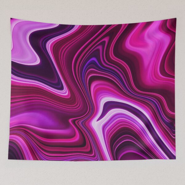 Item preview, Gorgeous shinny pink and purple liquid paint marble pattern designed and sold by 1Celery.