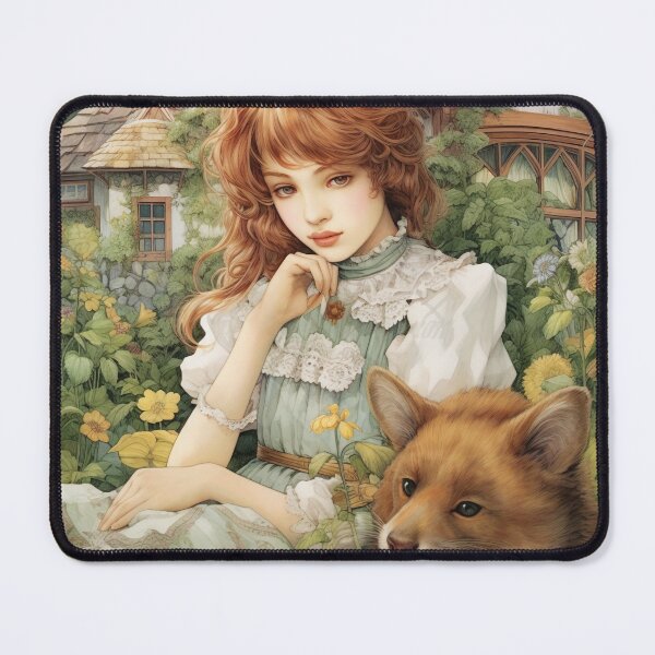 Item preview, Beautiful Country Women with Red Fox designed and sold by shadowalice.